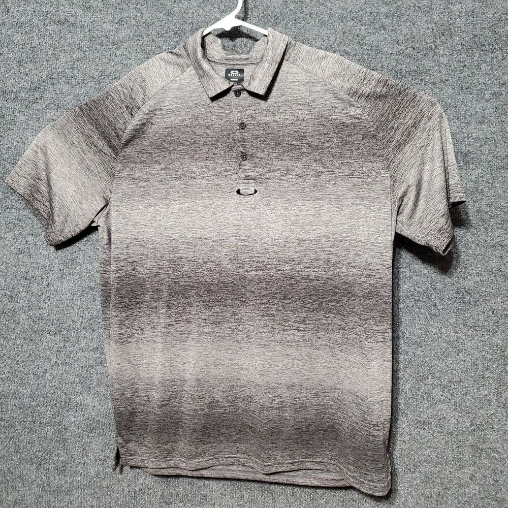 Oakley Hydrolix Shirt Mens 2XL Gray Golf Athletic Polo Regular Fit Short Sleeve